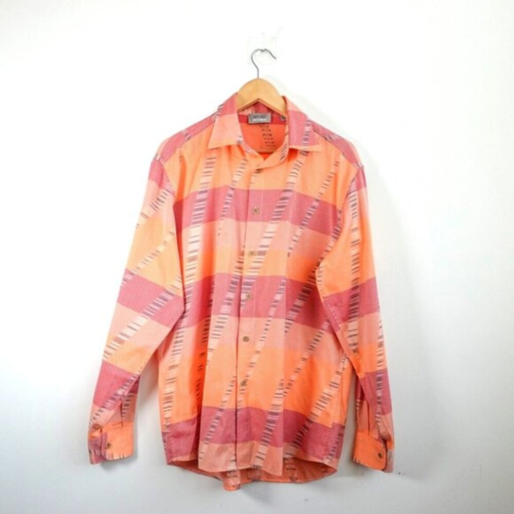 Missoni Shirt Men 48 Camp Striped M Patchwork Zigzag Chevron Zigzag Western Luxe